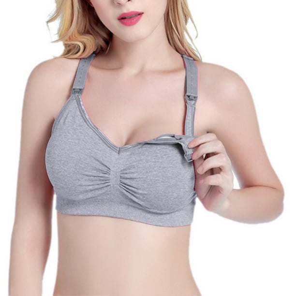 Elwow Ladys Womens Lace Plus Size Thin Breathable Vest Style Breastfeeding Nurse Bra Elwow Ladys Womens Lace Plus Size Thin Breathable Vest Style Breastfeeding Nurse Bra